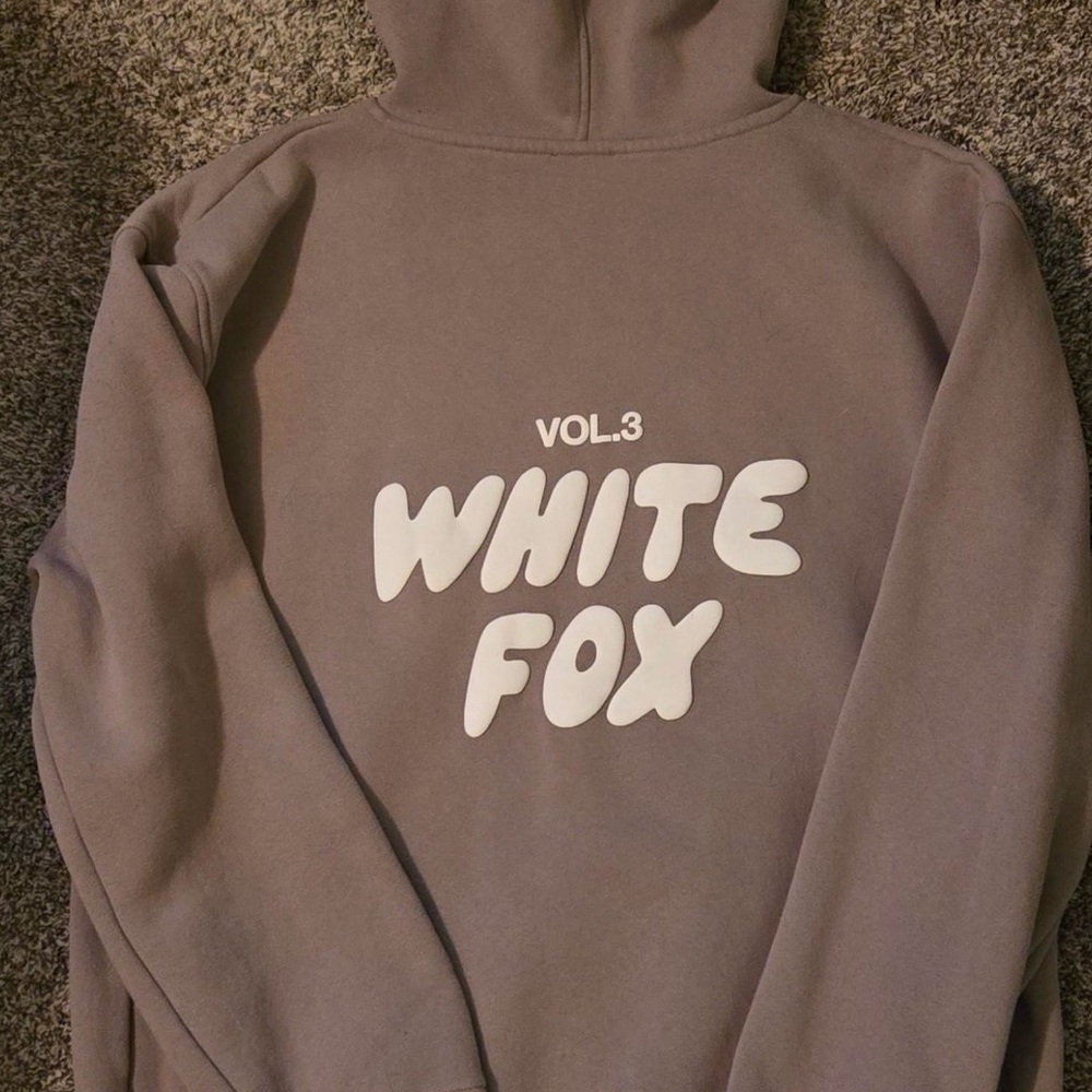 White Fox Brown Hoodie